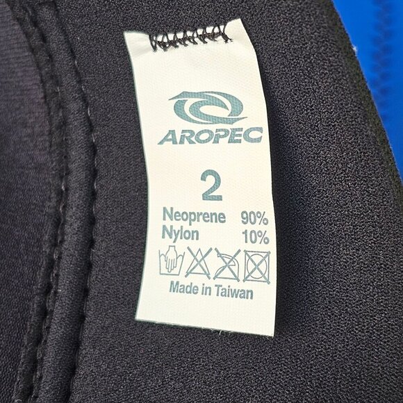 Aropec Kids Shorty Wet Suite Kids 2 Blue Black Neoprene Zip Front Short Slv NWT - Picture 6 of 6